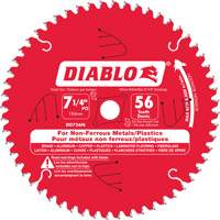 Aluminum Cutting Saw Blade, 7-1/4", 56 Teeth, Non-Ferrous Use - Diablo D0756NA