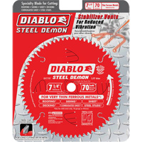 Lame de scie &agrave; d&eacute;couper Steel Demon, 7-1/4", 70 dents, Pour M&eacute;tal - Diablo D0770FA
