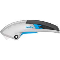 Couteau de s&eacute;curit&eacute; r&eacute;tractable Secunorm Martego, 9 mm, C&eacute;ramique, Robuste, Prise en Aluminium - Martor 1220019.17