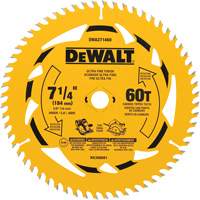 Lame de scie circulaire, 7-1/4", 60 dents, Pour Bois - DEWALT DWA271460