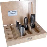 Jeu de tarauds pour tuyau conique 3180 1/8" - 1" NPT 6 mcx, Droit, Acier rapide - Walter Technologies Pour Surface 353768