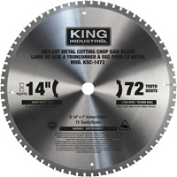 Chop Saw Blade, 14", 72 Teeth, Metal Use - King Canada KSC-1472
