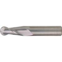 Ball Nose Single End General Purpose End Mill, 1/2" Dia., 4" L, 2 Flutes, Carbide - Walter Surface Technologies C60957