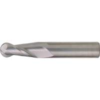 Ball Nose Single End General Purpose End Mill, 1/4" Dia., 4" L, 2 Flutes, 1/4" Shank, Carbide - Walter Surface Technologies C60938