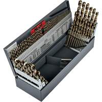 Jeu de forets s&eacute;rie courte combin&eacute;s robustes, 115 morceaux, Acier rapide au cobalt - Precision 5995679