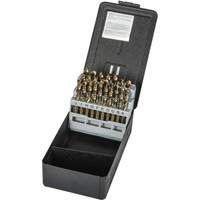 Jeu de forets robustes pour machine-outil, 26 morceaux, Acier rapide au cobalt - Precision 5995585