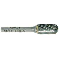 C5-NF JET-KUT&reg; Ball Nose Shape Bur for Aluminum/Non-ferrous Materials, 1/2" Dia. - JET 533625