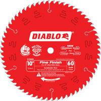 Lames de scie pour entrepreneur - Lames de scie finition fine, 10", 60 dents, Pour Bois - Diablo D1060S