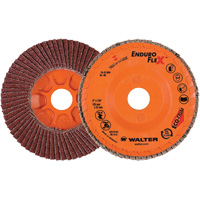 Disque &agrave; lamelles Enduro-Flex, 5" x 7/8", Type 27, Grain 60, Alumine de zirconium - Walter Technologies Pour Surface 15R506