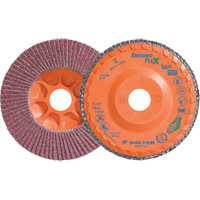Disque &agrave; lamelles Stainless Enduro-Flex, 5" x 5", Type 27, Grain 40, Alumine de zirconium - Walter Technologies Pour Surface 15Q504