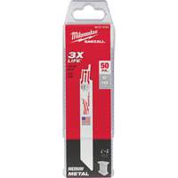 Lames de scie alternative Sawzall, Bim&eacute;tal, 18 Dents par pouce, 6" lo x 3/4" la - Milwaukee 48-01-6184
