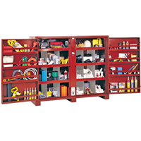 Jobsite Shelf Cabinet, Steel, 49 Cubic Feet, Red - Jobox By Crescent 1-693990