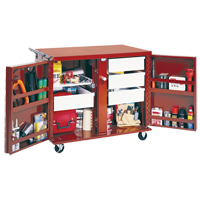 Rolling Work Bench, 49-7/8" W x 40-5/8" H x 26-7/8" D, 24.6 Cubic Feet Capacity - Jobox By Crescent 678990