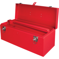 ATB100 Portable Tool Box with Metal Tool Tray, 8-3/4" D x 21" W x 9" H, Red - Aurora Tools 