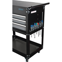 Chariot utilitaire, 4 tiroirs, 18" lo x 33" la x 39" h, Noir - Outils Aurora 