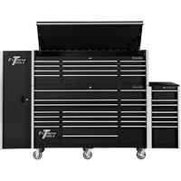 RX Series Side Cabinet, 3 Drawers, 19" W x 25" D x 61" H, Black - Extreme Tools RX192503SLBK