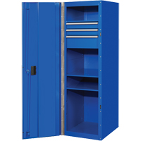 RX Series Side Cabinet, 3 Drawers, 19" W x 25" D x 61" H, Blue - Extreme Tools RX192503SLBL