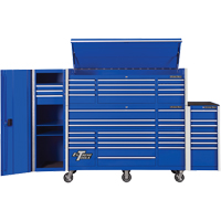 RX Series Side Cabinet, 3 Drawers, 19" W x 25" D x 61" H, Blue - Extreme Tools RX192503SLBL