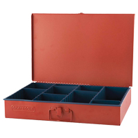 Coffre avec 12 compartiments ajustables, 12" P x 18" la x 3" h, Rouge - Gray Tools 90012C