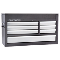 Top Chest - 7 Drawers, 41-1/2" W, 7 Drawers, Black - Gray Tools 99107SB