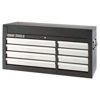 Top Chest - 8 Drawers, 41-1/2" W, 8 Drawers, Black - Gray Tools 99108SB