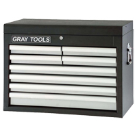 Top Chest - 8 Drawers, 26" W, 8 Drawers, Black - Gray Tools 99808SB