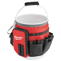 Bucket Organizer Bag, 10" L x 10" W x 13-1/2" H, Nylon, Red - Milwaukee 48-22-8175
