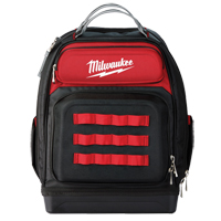Ultimate Jobsite Backpack, 20" L x 17" W, Black, Ballistic - Milwaukee 48-22-8201