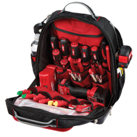 Ultimate Jobsite Backpack, 20" L x 17" W, Black, Ballistic - Milwaukee 48-22-8201