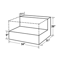 Steel Fuel Transfer Tank, Steel, 50 gal. Capacity, White - Jobox By Crescent 485000