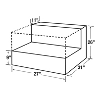 Steel Fuel Transfer Tank, Steel, 48 gal. Capacity, White - Jobox By Crescent 482000