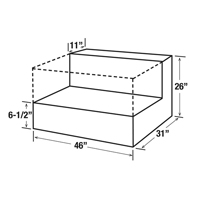 Steel Fuel Transfer Tank, Steel, 85 gal. Capacity, Black - Jobox By Crescent 488002
