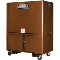 Coffre de chantier et surface de travail sur le terrain, 33" la x 63" p x 80" h, Acier, Rouge - Jobox By Crescent 1-510990