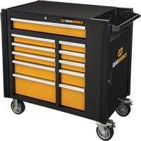 Chariot &agrave; outils &eacute;lectrique, 11 tiroirs, 42-1/2" la x 24-7/16" p x 41" h, Noir/Orange - Gearwrench 83169