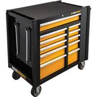 Chariot &agrave; outils &eacute;lectrique, 11 tiroirs, 42-1/2" la x 24-7/16" p x 41" h, Noir/Orange - Gearwrench 83169