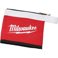 Ensemble de trois &eacute;tuis avec fermeture &agrave; glissi&egrave;re de format diff&eacute;rents, Toile, 3 pochettes, Noir/Rouge - Milwaukee 48-22-8183