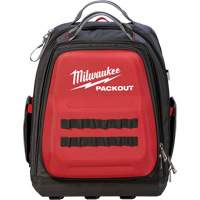 Packout Backpack, 15-3/4" L x 11-4/5" W, Black/Red, Ballistic - Milwaukee 48-22-8301