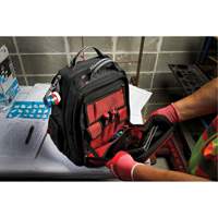 Packout Backpack, 15-3/4" L x 11-4/5" W, Black/Red, Ballistic - Milwaukee 48-22-8301