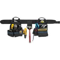 Ceinture &agrave; outils pour &eacute;lectricien, Polyester, Noir - Kuny's AP-2602
