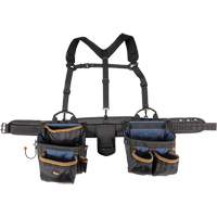 Ceinture &agrave; outils de luxe, Polyester, Noir - Kuny's AP-6714