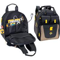 E-Charge Back Pack, 15" L x 10-1/2" W, Black, Polyester - Kuny's ECPL38