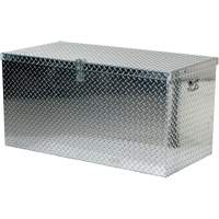 Boîte &agrave; outils portative en t&ocirc;le larm&eacute;e d'aluminium, 25-1/16" P x 49-1/4" la x 24" h, Argent - Vestil APTS-2448