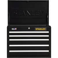 300 Series Tool Chest, 26" W, 5 Drawers, Black - Stanley Tools STST22657BK
