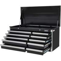 Coffre &agrave; outils industriel, 41" la, 10 tiroirs, Noir - Outils Aurora 