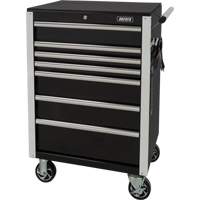 Chariot &agrave; outils &agrave; usage intensif, 7 tiroirs, 28" la x 22" p x 42-3/8" h, Noir - Outils Aurora 