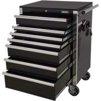 Chariot &agrave; outils &agrave; usage intensif, 7 tiroirs, 28" la x 22" p x 42-3/8" h, Noir - Outils Aurora 