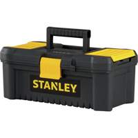 Essential&reg; Tool Box with Tray, 12-1/2" W x 7-3/8" D x 5-1/8" H, Black/Yellow - Stanley Tools STST13331
