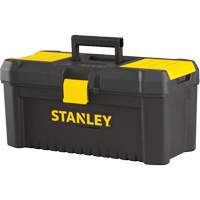 Essential&reg; Tool Box with Tray, 16" W x 8" D x 7-3/10" H, Black/Yellow - Stanley Tools STST16331