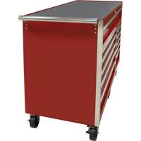 Chariot &agrave; outils industriel, 12 tiroirs, 56" la x 24-1/2" p x 38-1/8" h, Rouge - Outils Aurora 