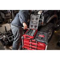 Metric Ratchet & Socket Set with Packout Low-Profile Compact Organizer, 32 Pcs, 3/8" Drive Size, Deep - Milwaukee 48-22-9482